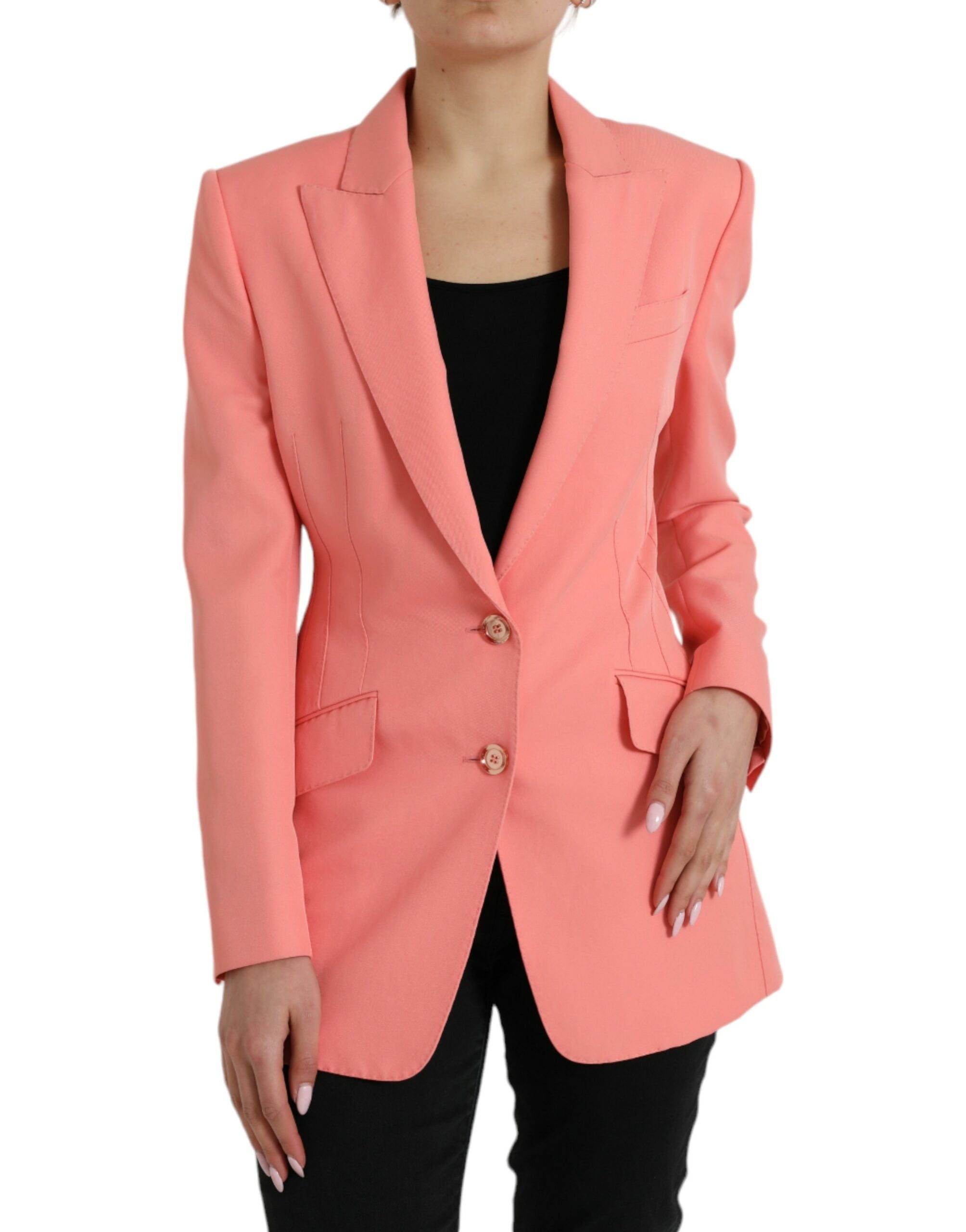 Dolce & Gabbana Dolce & Gabbana Pink Polyester Single Breasted Blazer Women's Jacket