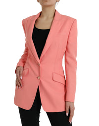 Dolce & Gabbana Dolce & Gabbana Pink Polyester Single Breasted Blazer Women's Jacket