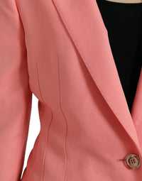 Dolce & Gabbana Dolce & Gabbana Pink Polyester Single Breasted Blazer Women's Jacket