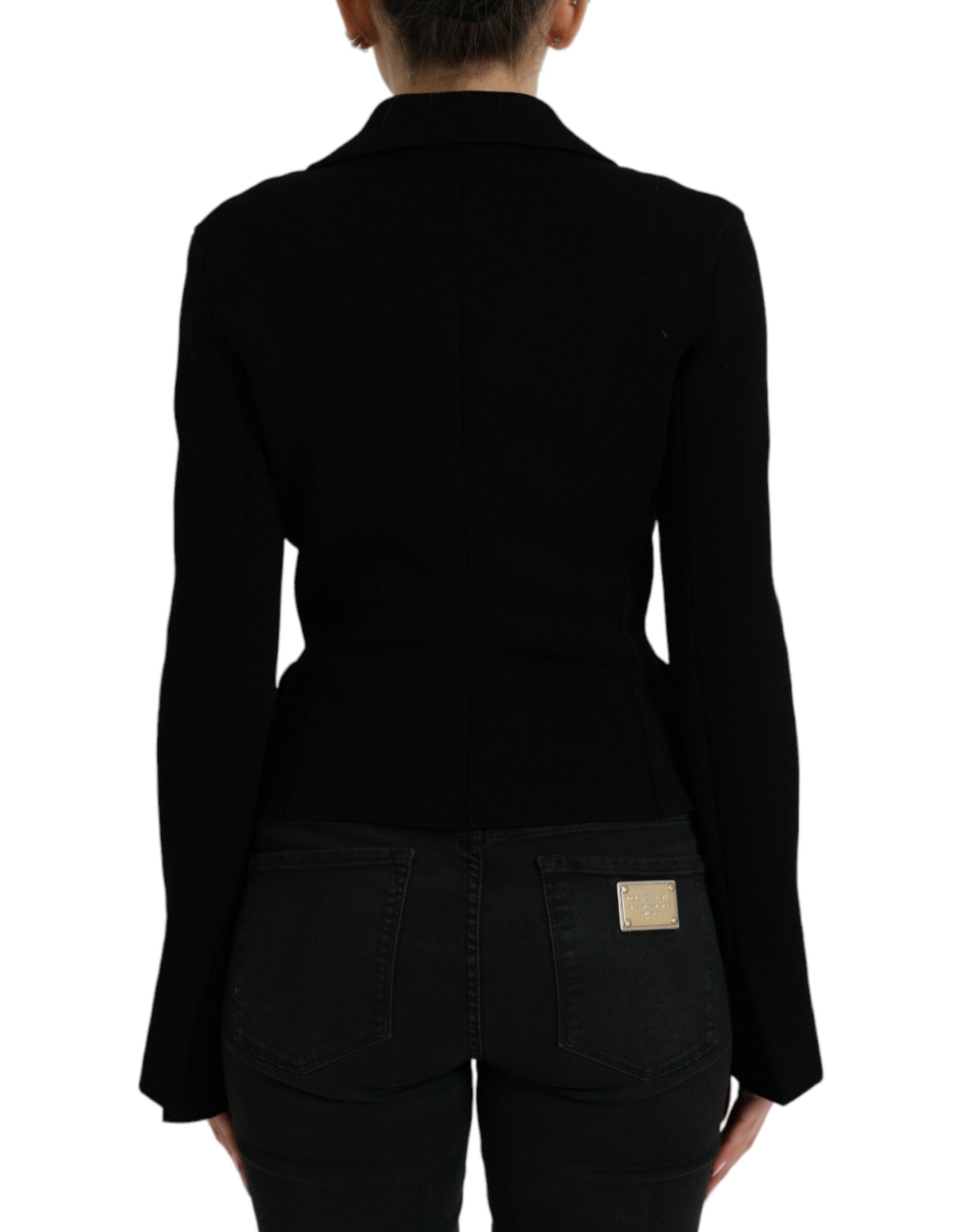Dolce & Gabbana Dolce & Gabbana Black Viscose Single Breasted Blazer Women's Jacket