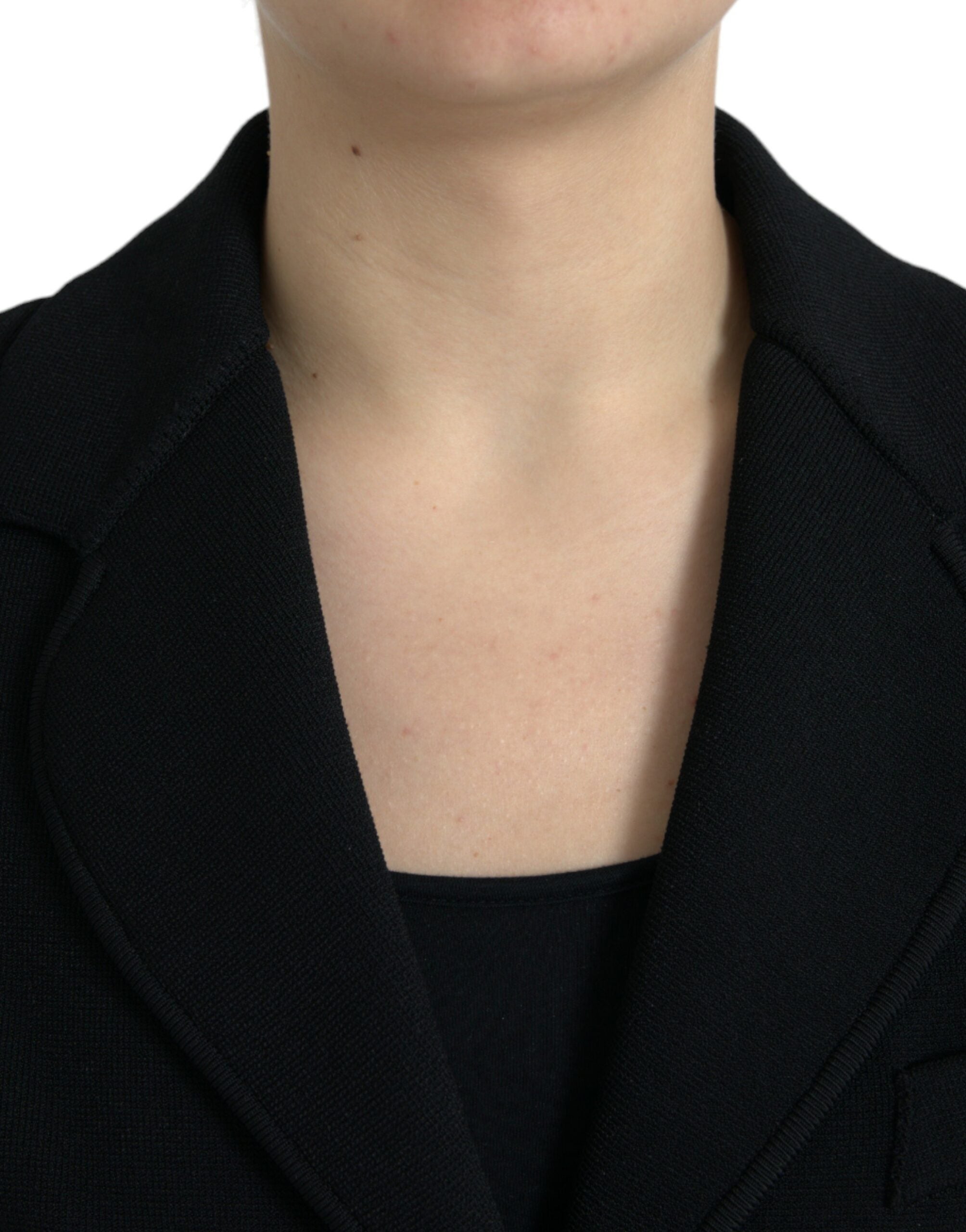 Dolce & Gabbana Dolce & Gabbana Black Viscose Single Breasted Blazer Women's Jacket