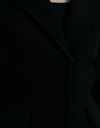 Dolce & Gabbana Dolce & Gabbana Black Viscose Single Breasted Blazer Women's Jacket