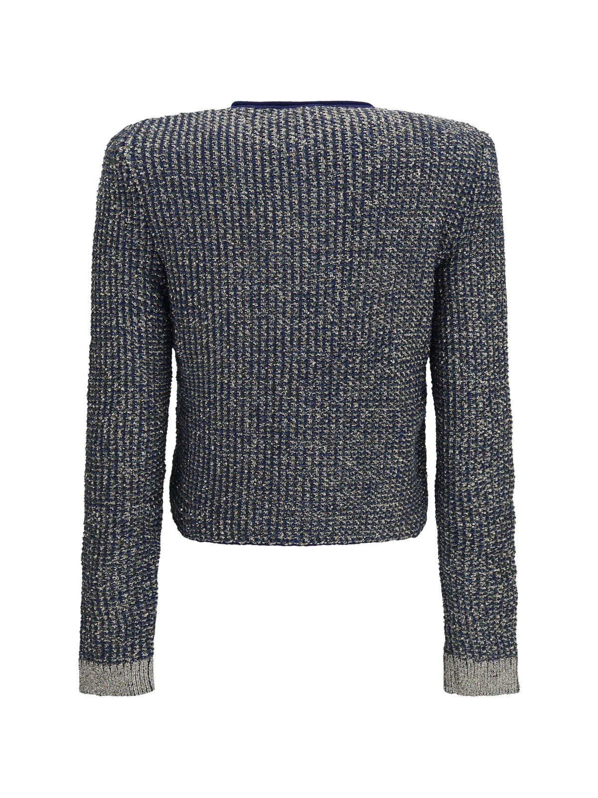 Balmain Women Quilted Sequin Cardigan With Decorative Buttons