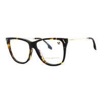 Victoria Beckham Eyeglasses Square Full Rim, Blonde Havana Frame and Clear Demo Lenses Lens VB2636222