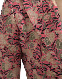 Dolce & Gabbana Dolce & Gabbana Pink Floral Jacquard Slim Fit 2 Piece Women's Suit