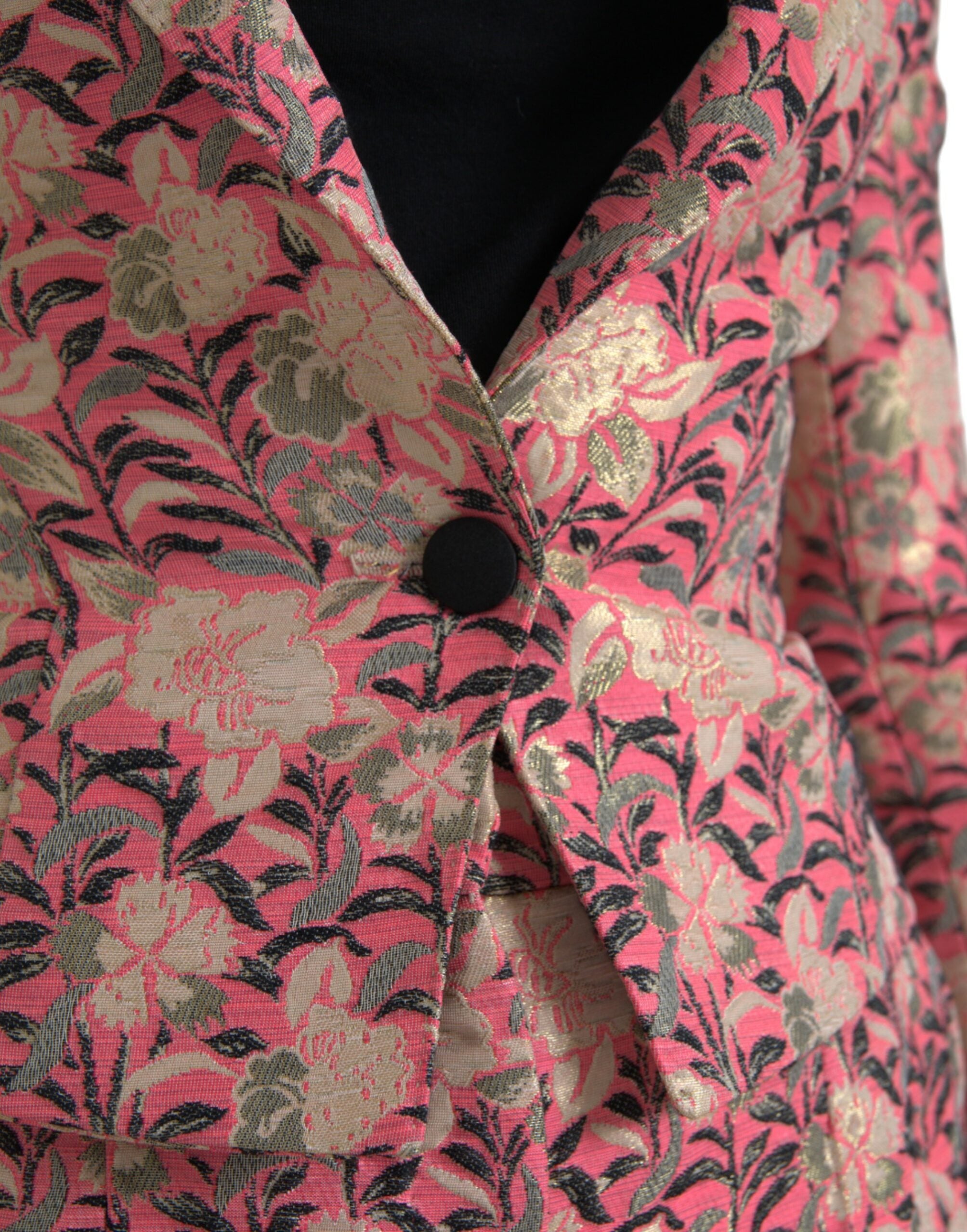 Dolce & Gabbana Dolce & Gabbana Pink Floral Jacquard Slim Fit 2 Piece Women's Suit