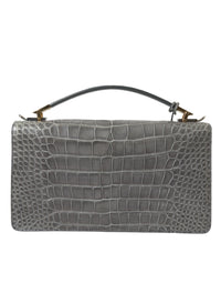 Balenciaga Gray Exotic Leather Medium Shoulder Hand Purse Women's Bag