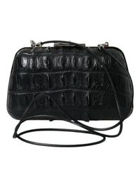 Balenciaga Black Exotic Skin Leather Shoulder Crossbody Box Clutch Women's Bag