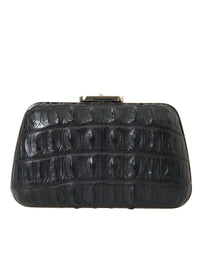 Balenciaga Black Exotic Skin Leather Shoulder Crossbody Box Clutch Women's Bag