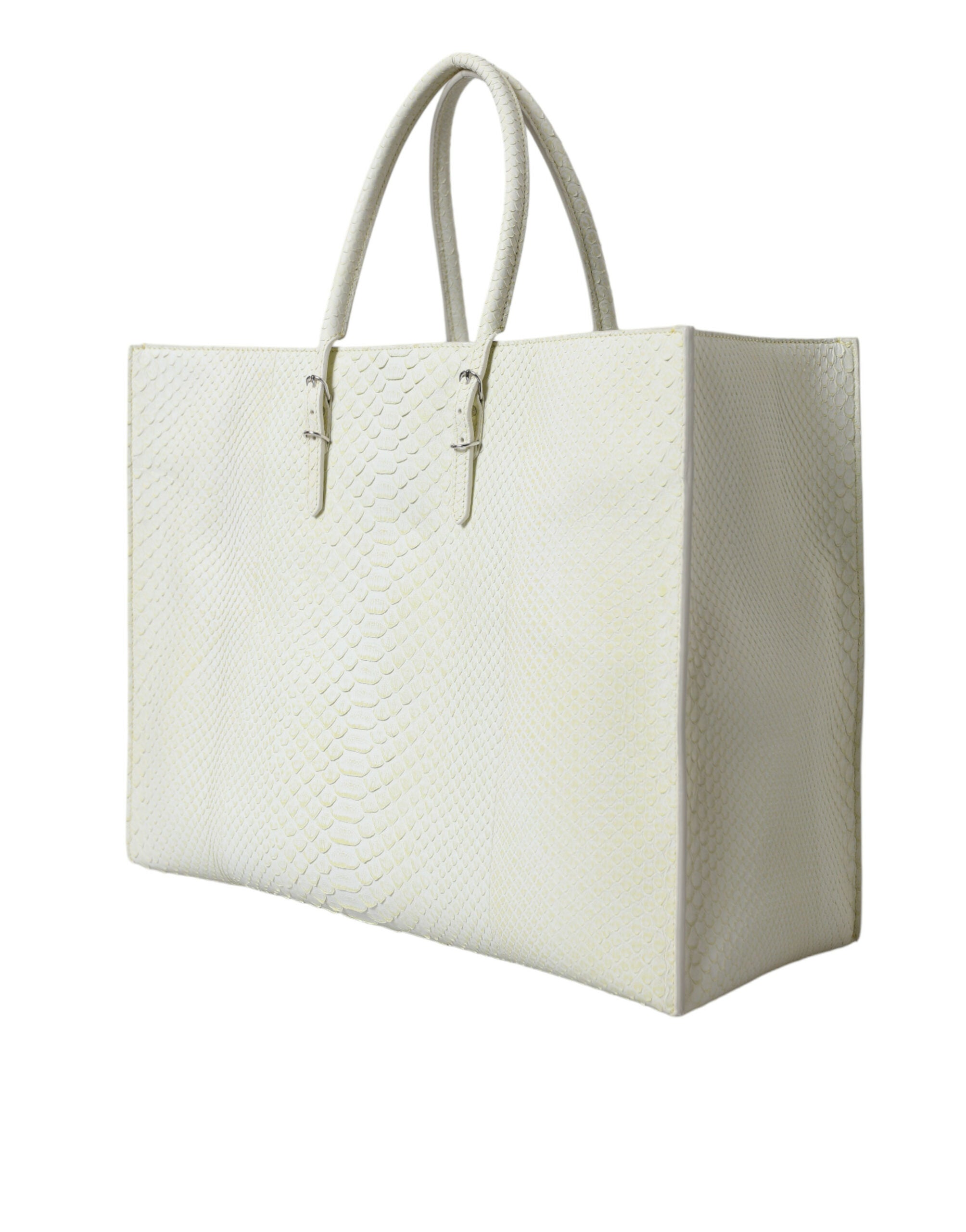 Balenciaga White Yellow Exotic Skin Leather Shopping Tote PAPIER Women's Bag