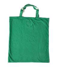 Prada Green Jersey Fabric Logo Shoulder Shopping Tote Shopping Women's Bag