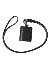 Dolce & Gabbana Dolce & Gabbana Black Leather Strap Silver Metal Logo Printed Airpods Men's Case