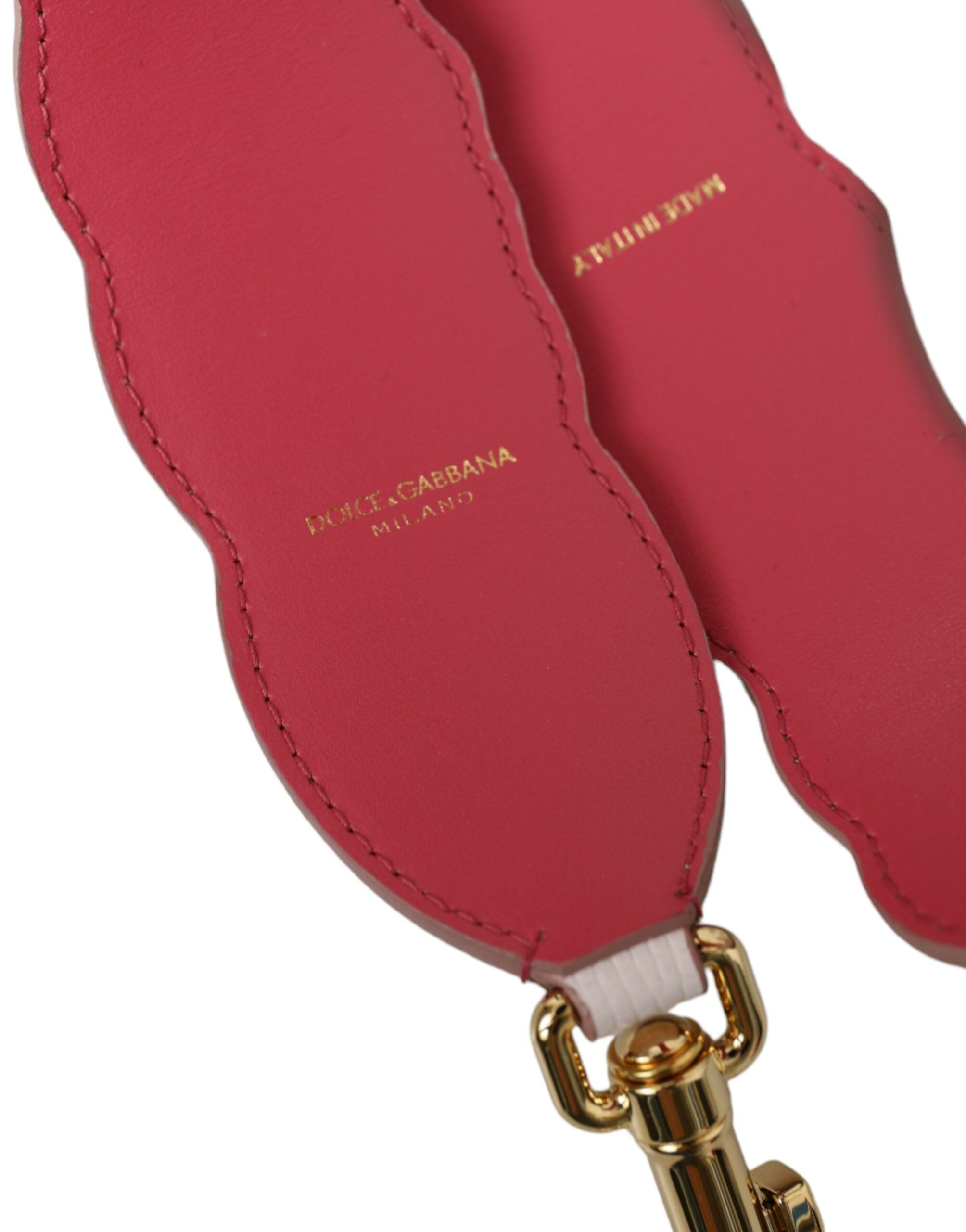 Dolce & Gabbana Dolce & Gabbana White Floral Leather Accessory Shoulder Women's Strap