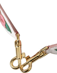 Dolce & Gabbana Dolce & Gabbana White Floral Leather Accessory Shoulder Women's Strap