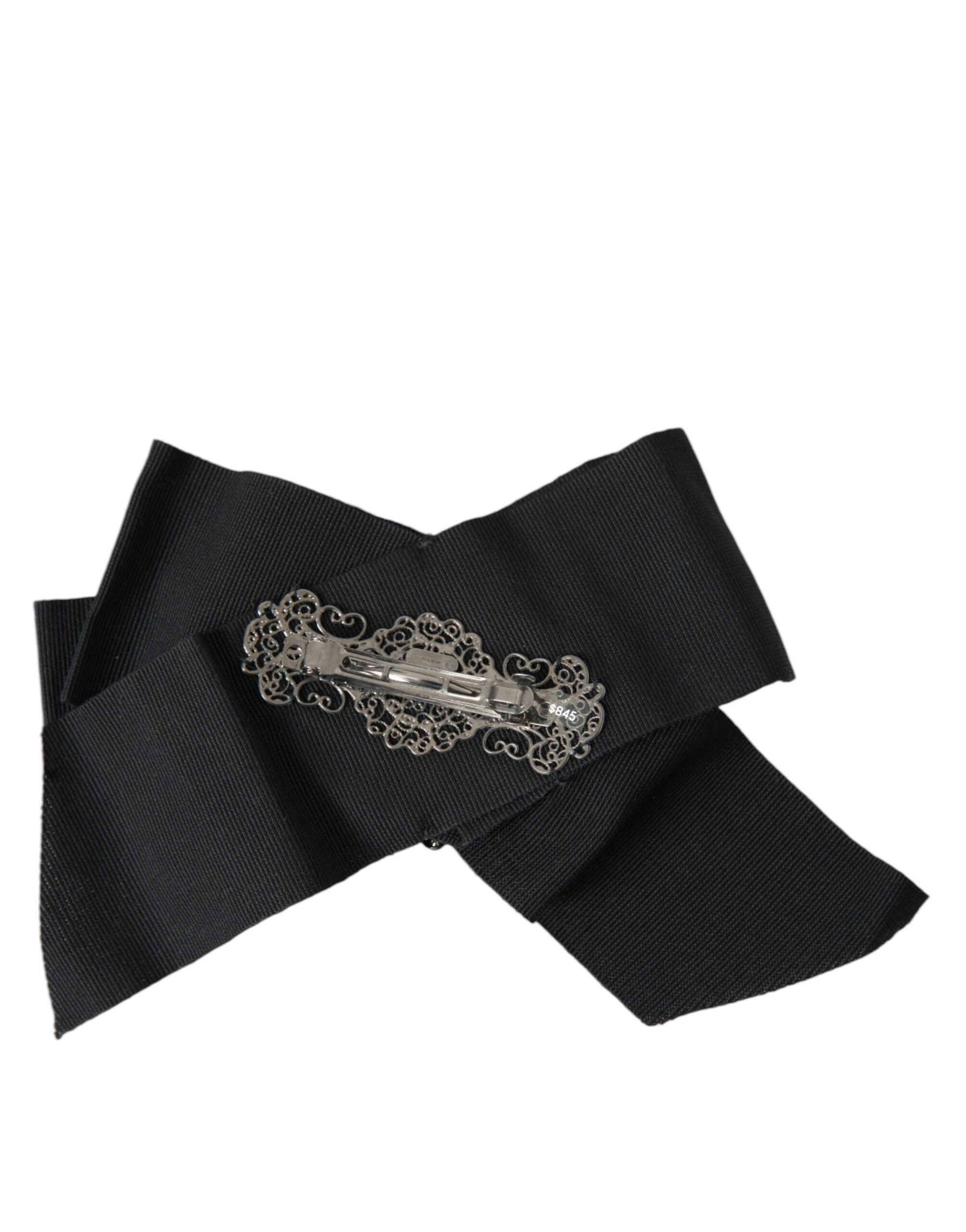Dolce & Gabbana Dolce & Gabbana Black Swarovski Crystal Embellished Hair Women's Clip
