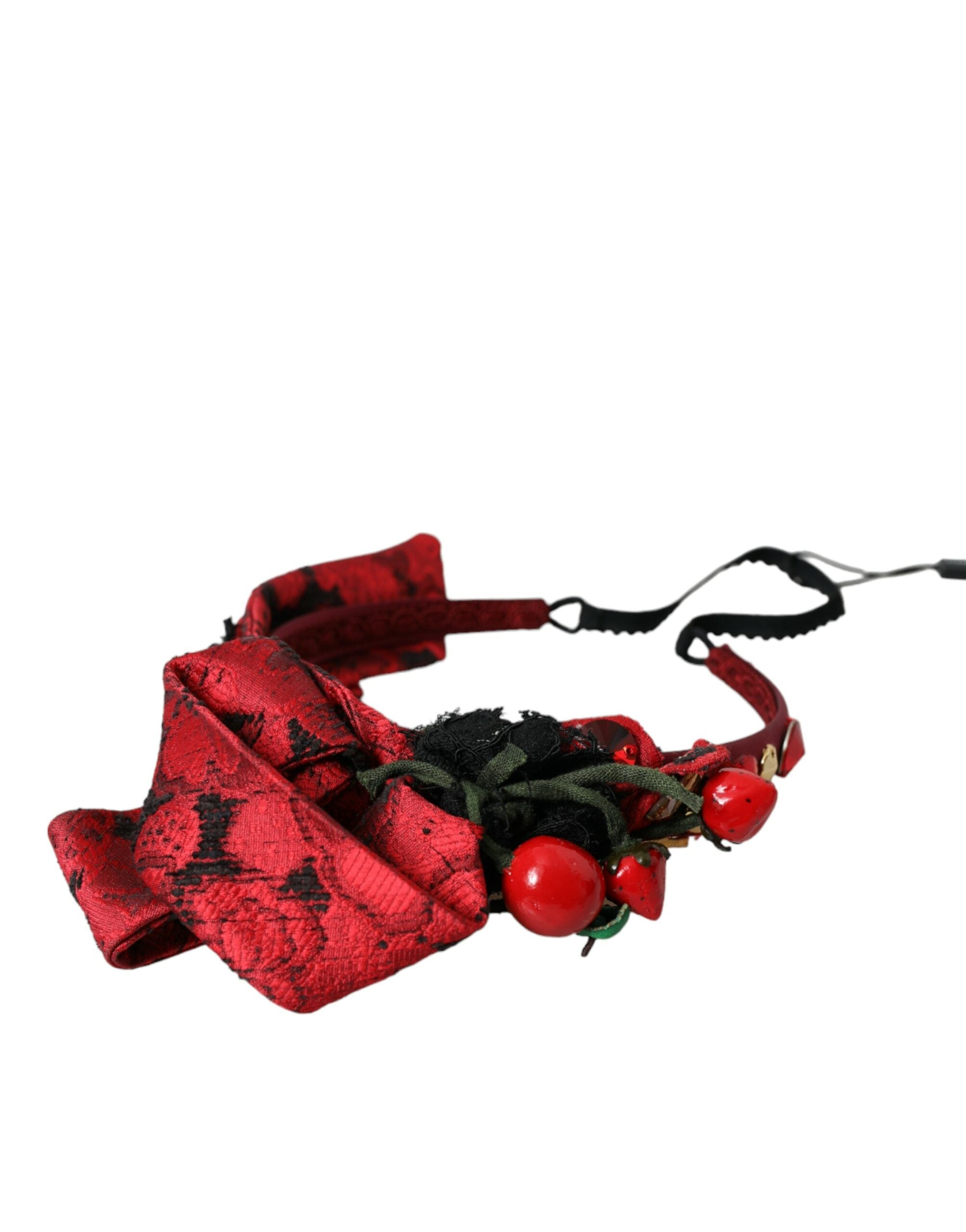 Dolce & Gabbana Dolce & Gabbana Red Cherry Sicily Embellished Women Hairband Women's Diadem