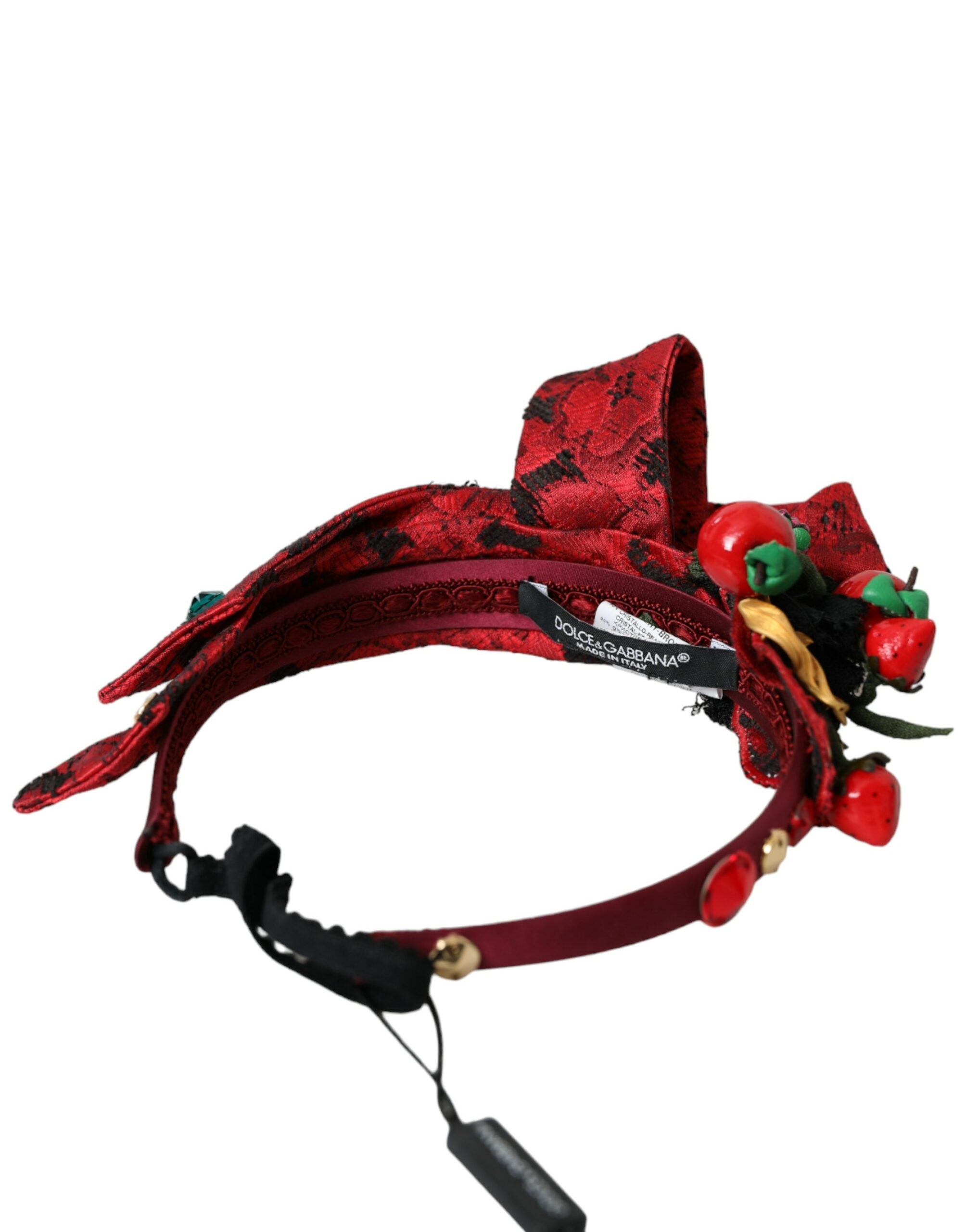 Dolce & Gabbana Dolce & Gabbana Red Cherry Sicily Embellished Women Hairband Women's Diadem