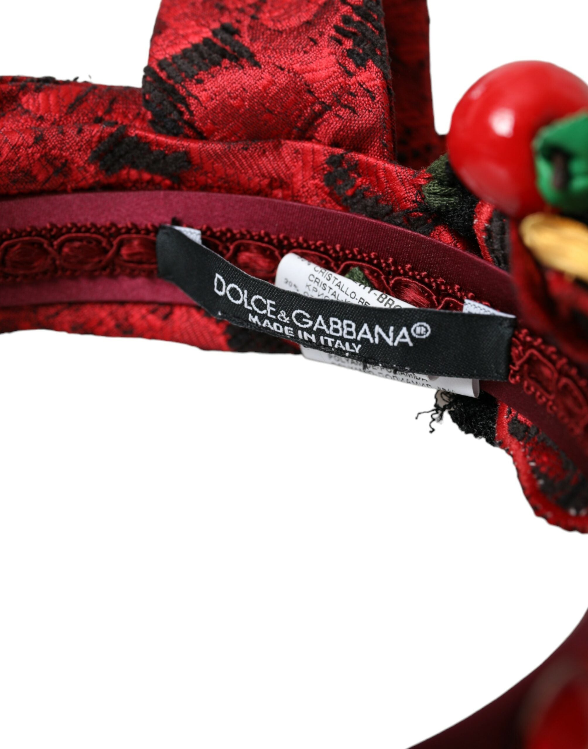 Dolce & Gabbana Dolce & Gabbana Red Cherry Sicily Embellished Women Hairband Women's Diadem