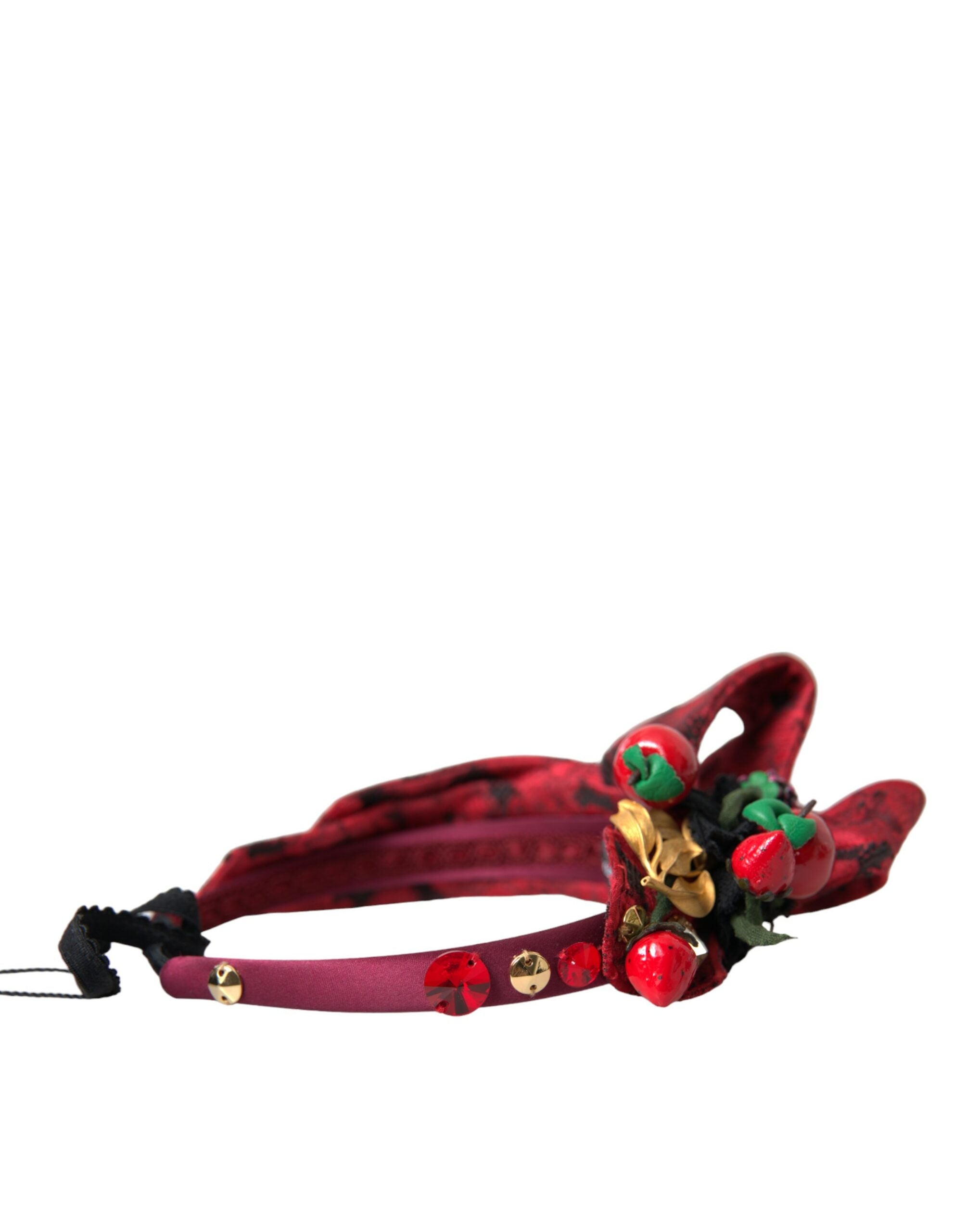Dolce & Gabbana Dolce & Gabbana Red Cherry Sicily Embellished Women Hairband Women's Diadem