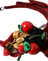 Dolce & Gabbana Dolce & Gabbana Red Cherry Sicily Embellished Women Hairband Women's Diadem