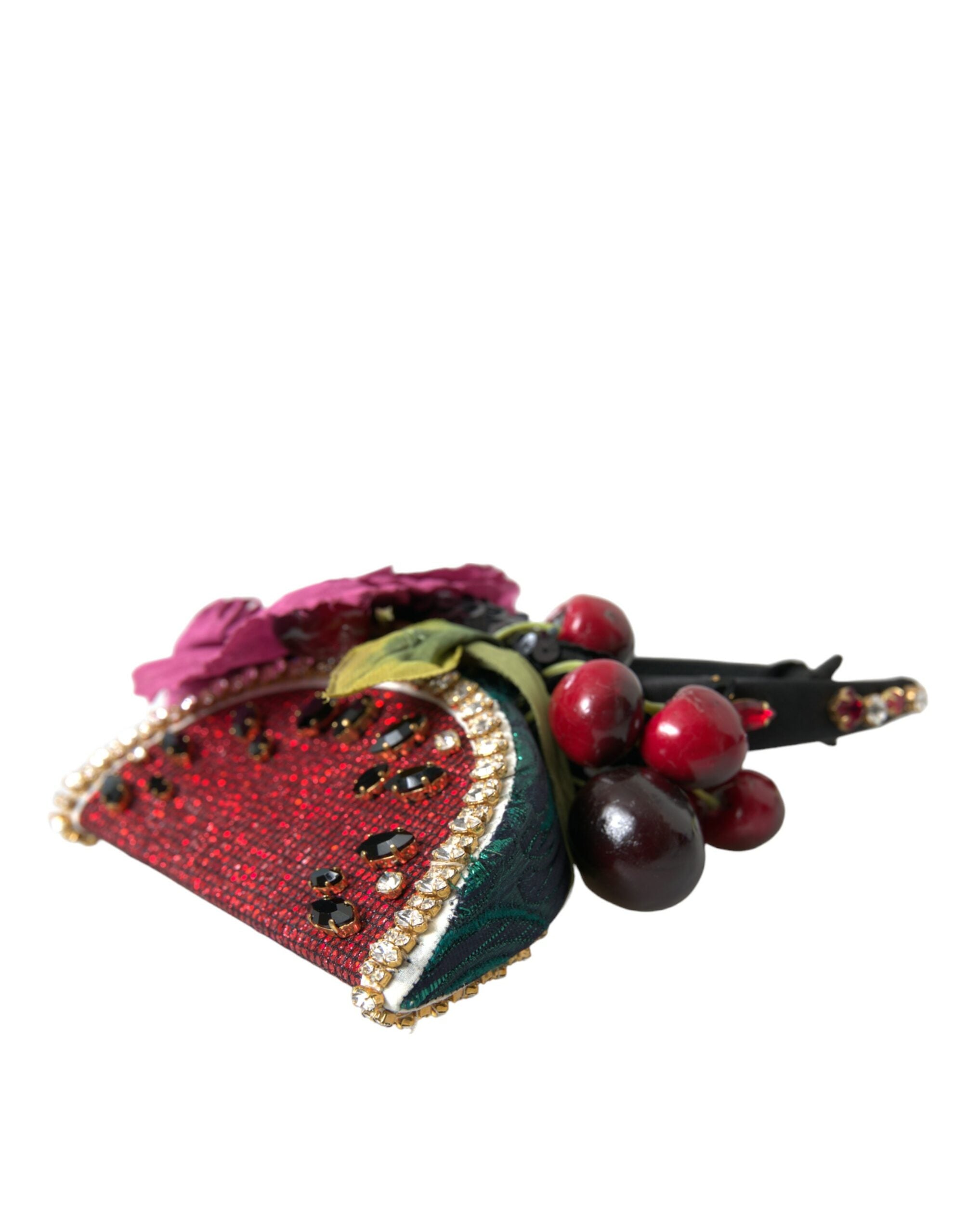 Dolce & Gabbana Dolce & Gabbana Red Watermelon Cherry Crystal Hairband Statement Women's Diadem