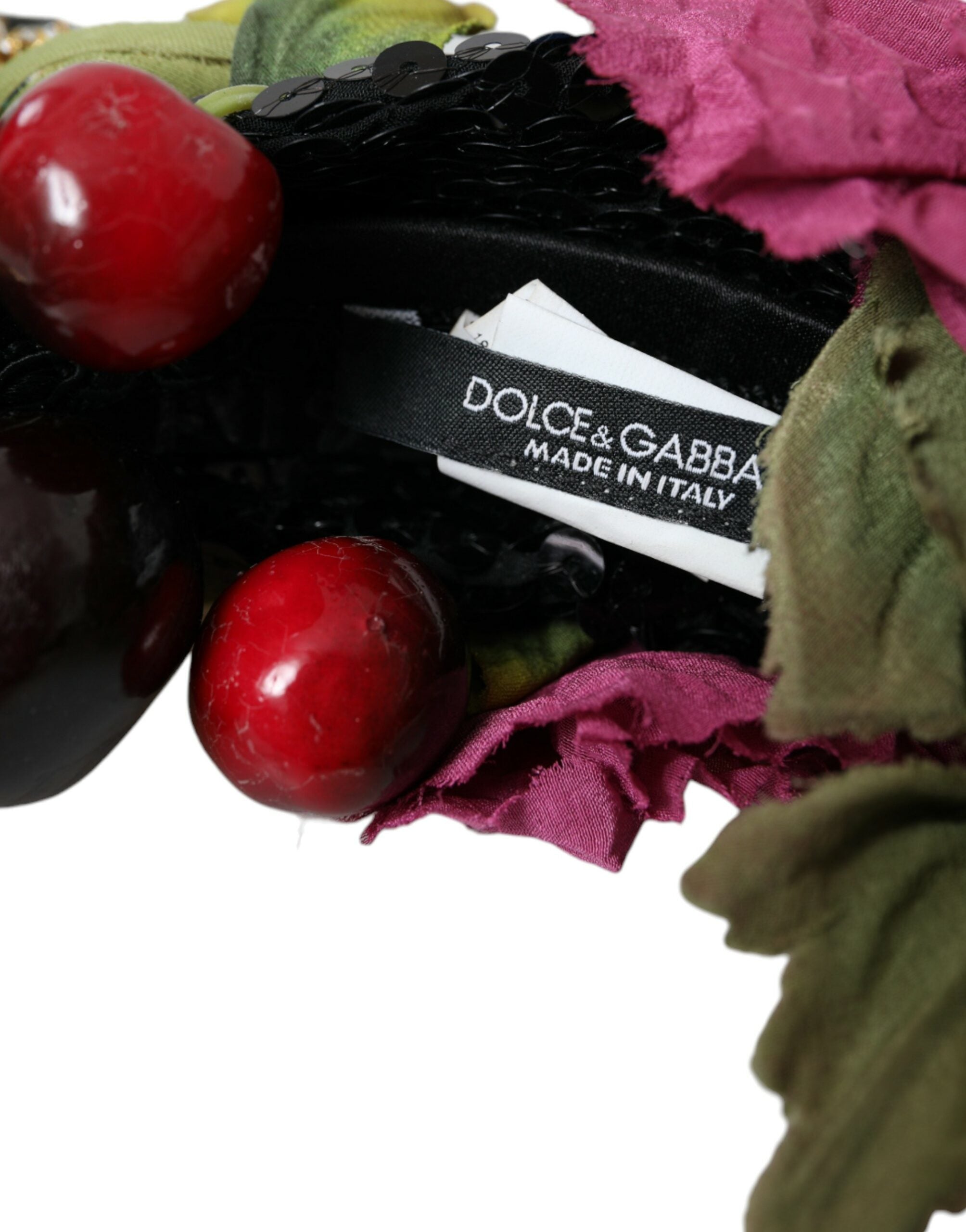 Dolce & Gabbana Dolce & Gabbana Red Watermelon Cherry Crystal Hairband Statement Women's Diadem