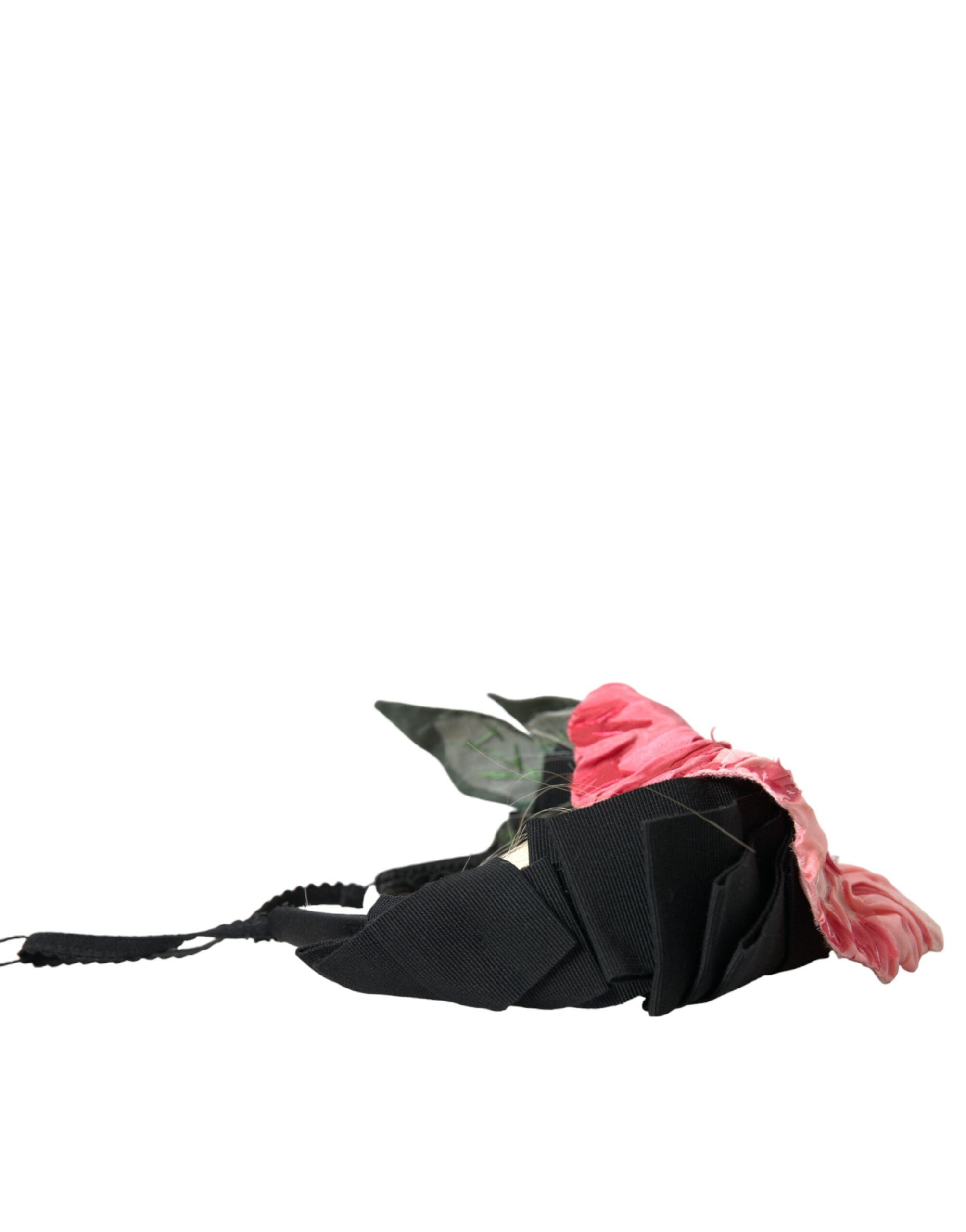 Dolce & Gabbana Dolce & Gabbana Black Viscose White Hair Parrucchiera Headband Women's Diadem