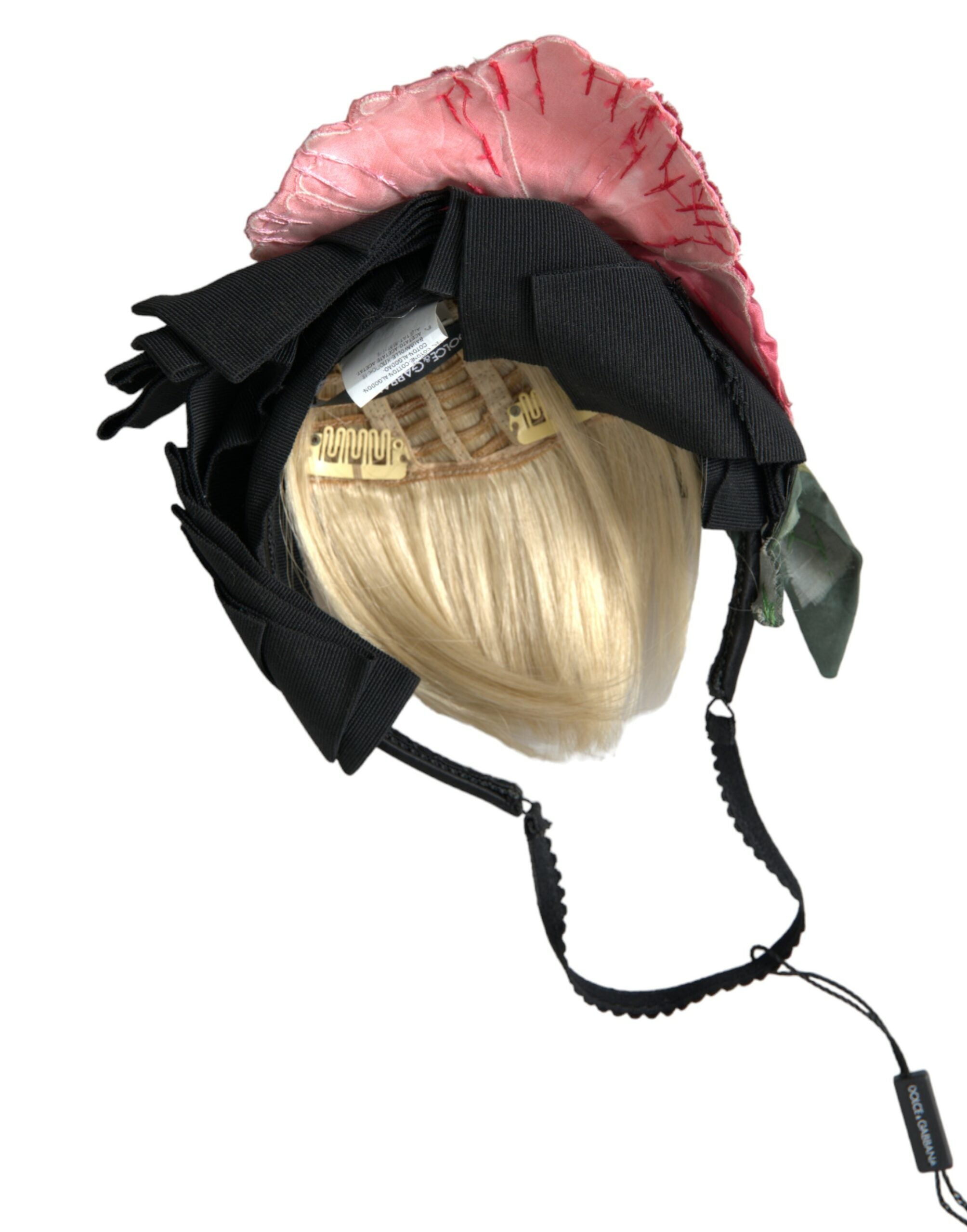 Dolce & Gabbana Dolce & Gabbana Black Viscose White Hair Parrucchiera Headband Women's Diadem