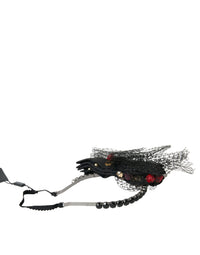 Dolce & Gabbana Dolce & Gabbana Black Strawberry Sicily Crystal Mesh Net Headband Women's Diadem