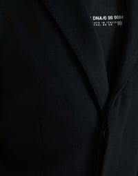 Dolce & Gabbana Black Single Breasted Trench Coat Men's Jacket