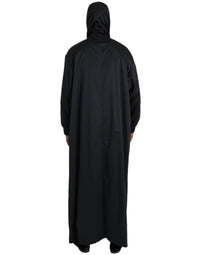 Dolce & Gabbana Black Polyester Hooded Long Windbreaker Men's Jacket