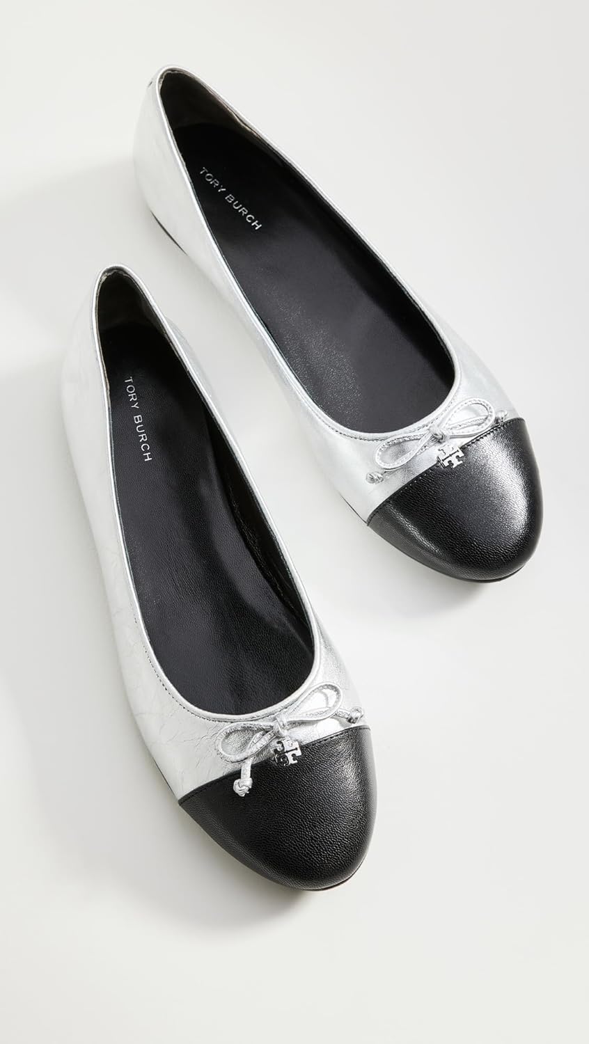 Reva patent leather ballet flats in black - Tory Burch  Tory Burch Black and White Flats main image 1