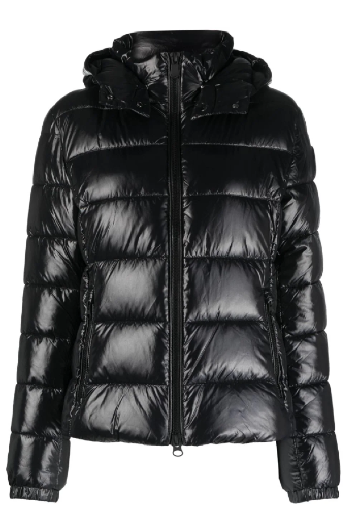 Save The Duck Women's Cosmary Hooded Puffer Jacket Black