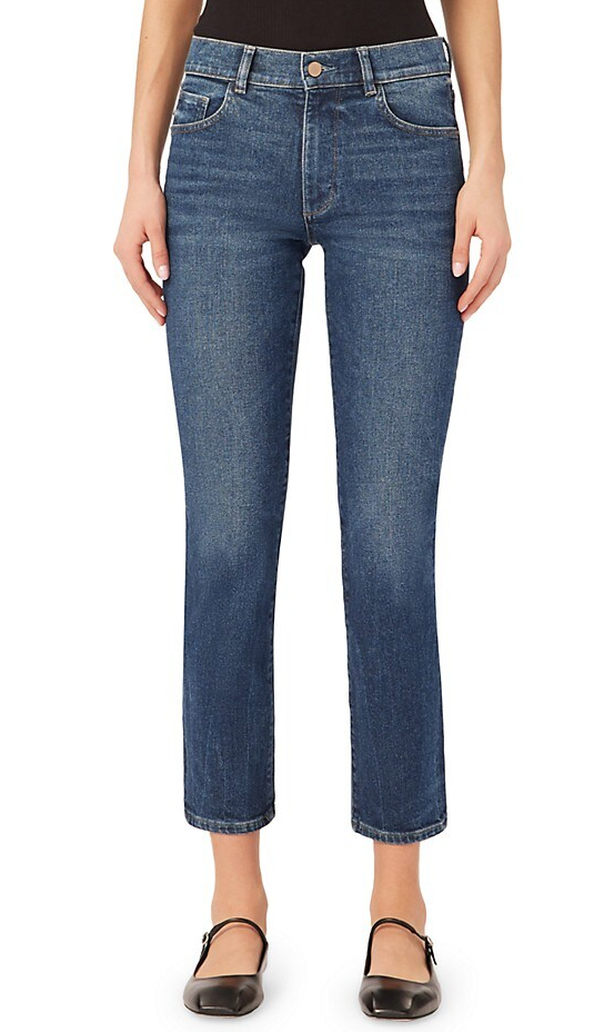 DL1961 Women's Mila Cigarette Mid-Rise Jeans in Palmwood