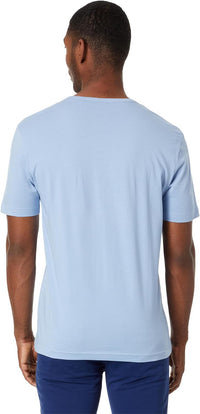 BOSS Men's Contrast Curve Logo Short-Sleeve Cotton T-Shirt, Bachelor Button Blue