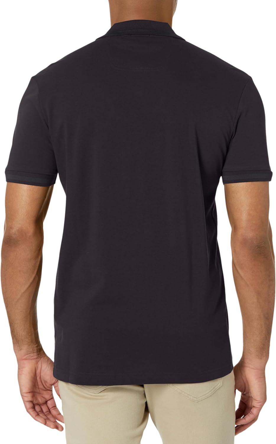 Hugo Boss Men's Pio Sporty Tonal Collar Polo, Smokey Black