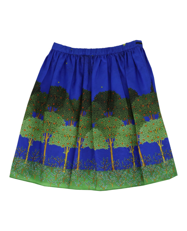 Gucci Girls Embroidered Silk Skirt