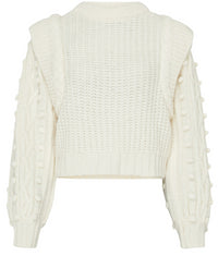 Farm Rio Women's Off White Braided Chunky Knit Sweater Pullover1