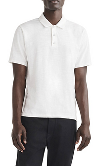Rag & Bone Men's Classic Flame Polo Shirt Short Sleeve T-Shirt, White