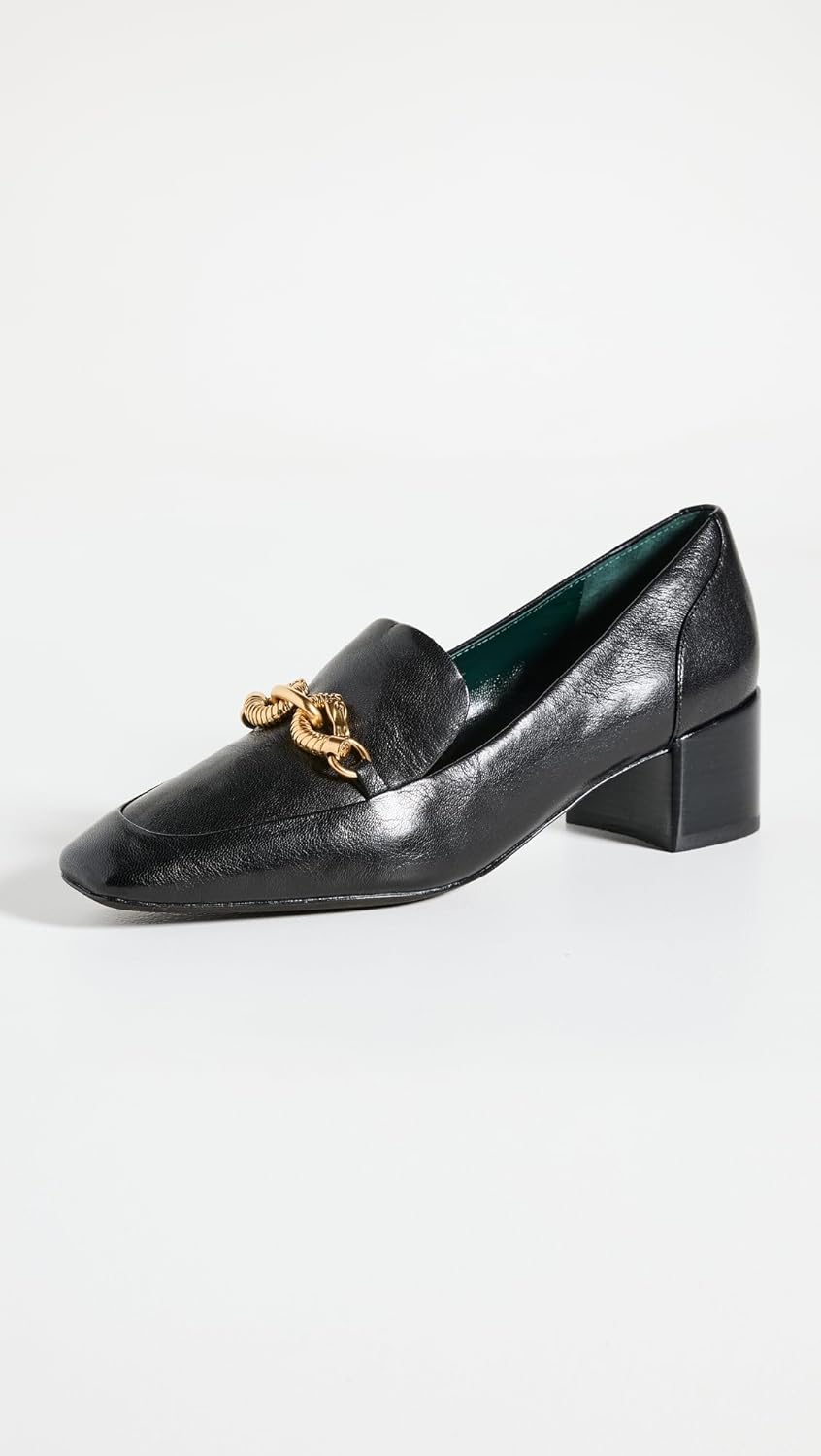 Tory Burch Women's Jessa Heeled Loafers 45mm, Perfect Black – Bluefly