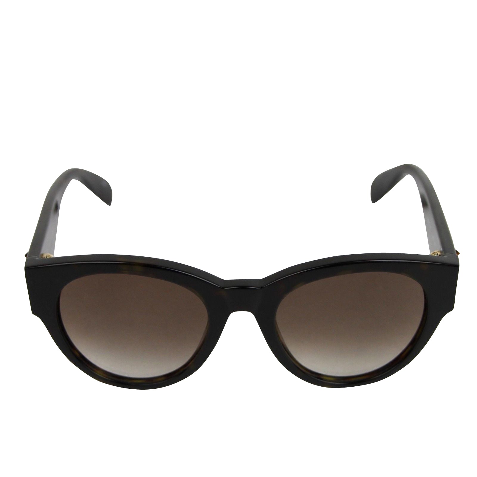 Alexander McQueen Unisex Spikes Havana Plastic Square Acetate Sunglasses