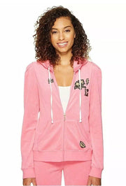 New Juicy Couture Black Label Venice Beach Pink Barbie Puff Sleeves Jacket Sz Large