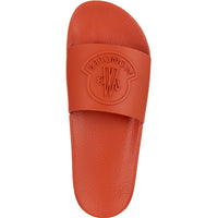 Moncler Men's Basile Orange Rubber Slides1