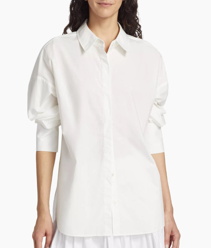 STAUD Women's Colton Oversized Cotton Shirt, White2