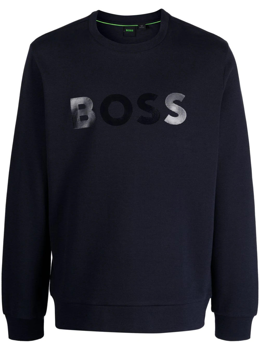 Hugo Boss Men's Salbo Mirror NCSA Stretch Long Sleeve Pullover, Navy Navy