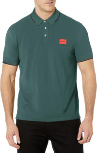 Hugo Boss Hugo Men's Deresino 232 Square Logo Polo Shirt, Dark Green S Dark Green