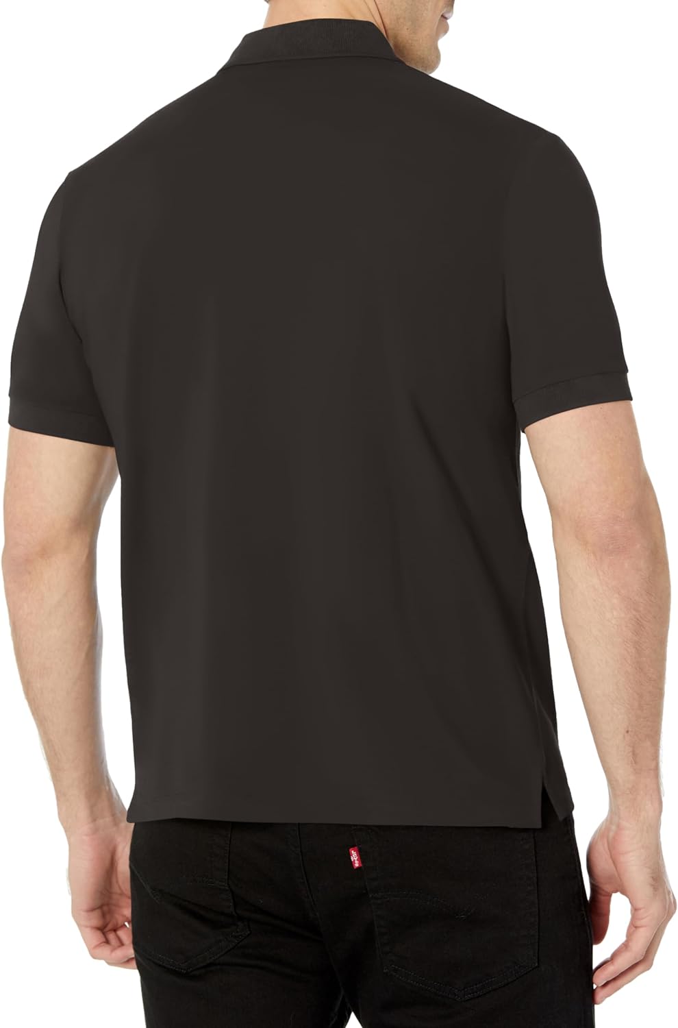 Hugo Boss Hugo Men's Dereso V Square Logo Cotton Polo Shirt, Black