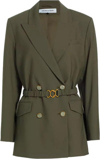 Veronica Beard Hutchinson Wool-Blend Dickey Jacket, Loden Loden