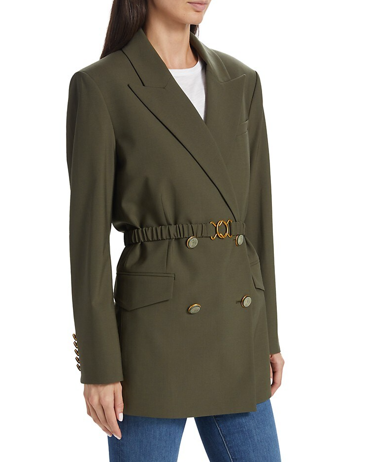 Veronica Beard Hutchinson Wool-Blend Dickey Jacket, Loden