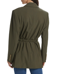 Veronica Beard Hutchinson Wool-Blend Dickey Jacket, Loden